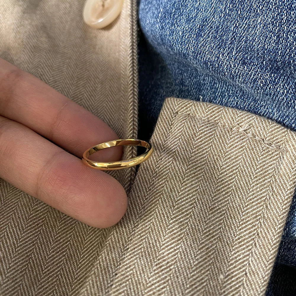 Classic Minimalist 18K Gold Plated Ring