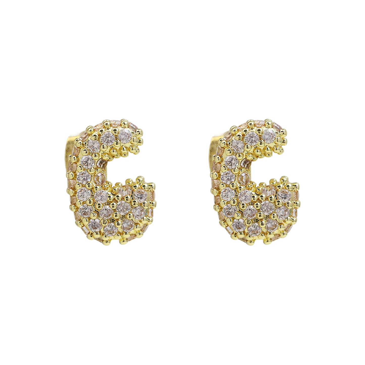 Iced Letter Earrings