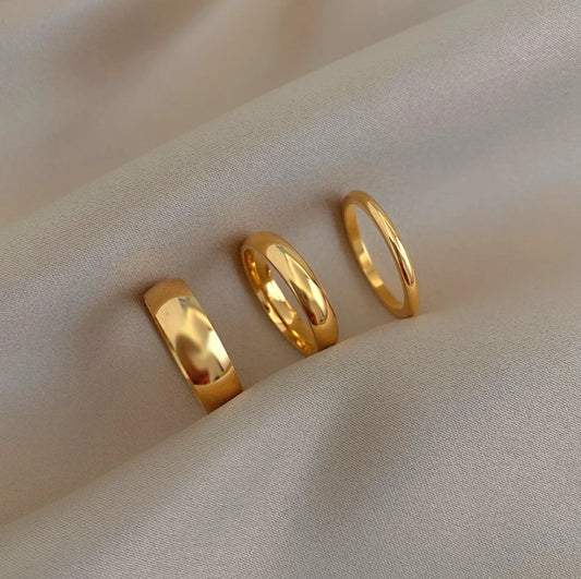 Classic Minimalist 18K Gold Plated Ring