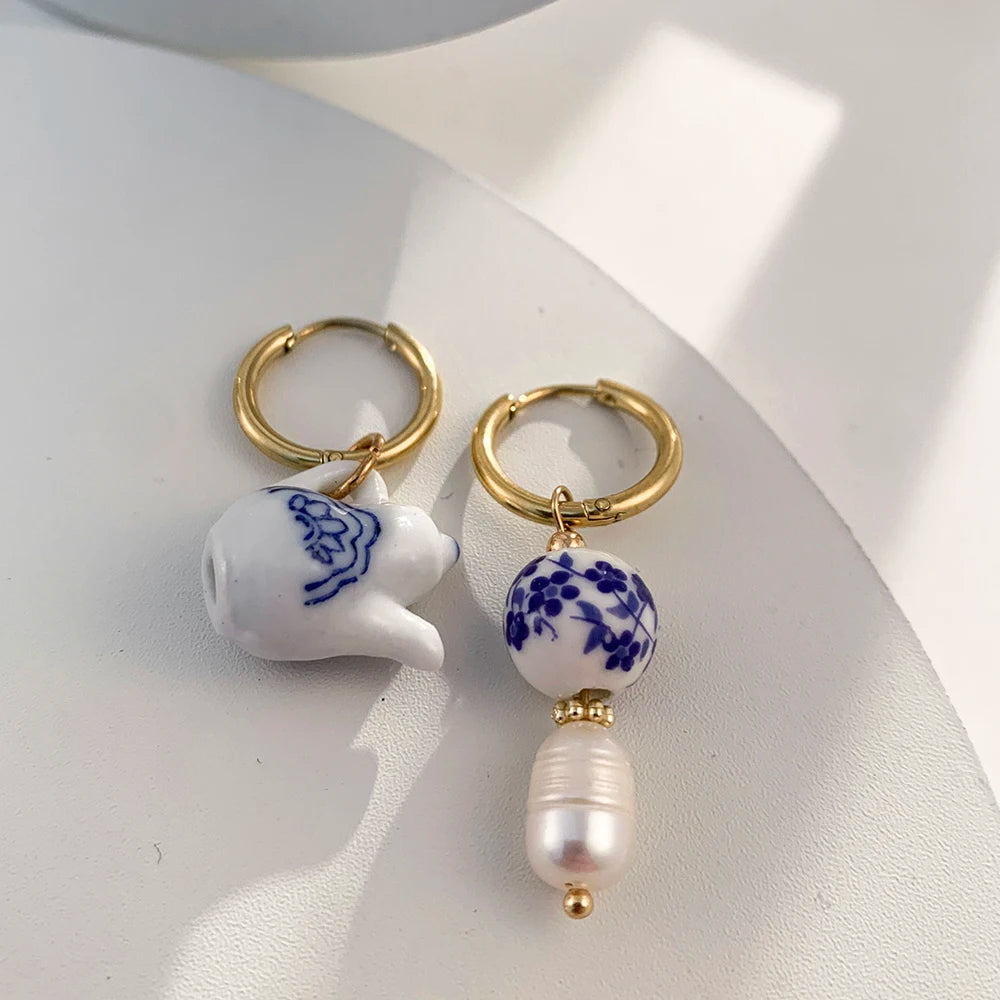 Chinoiserie Pearl Earrings