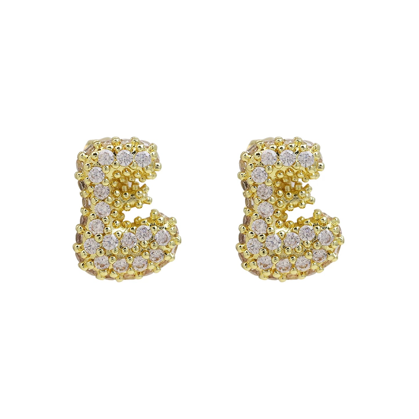 Iced Letter Earrings