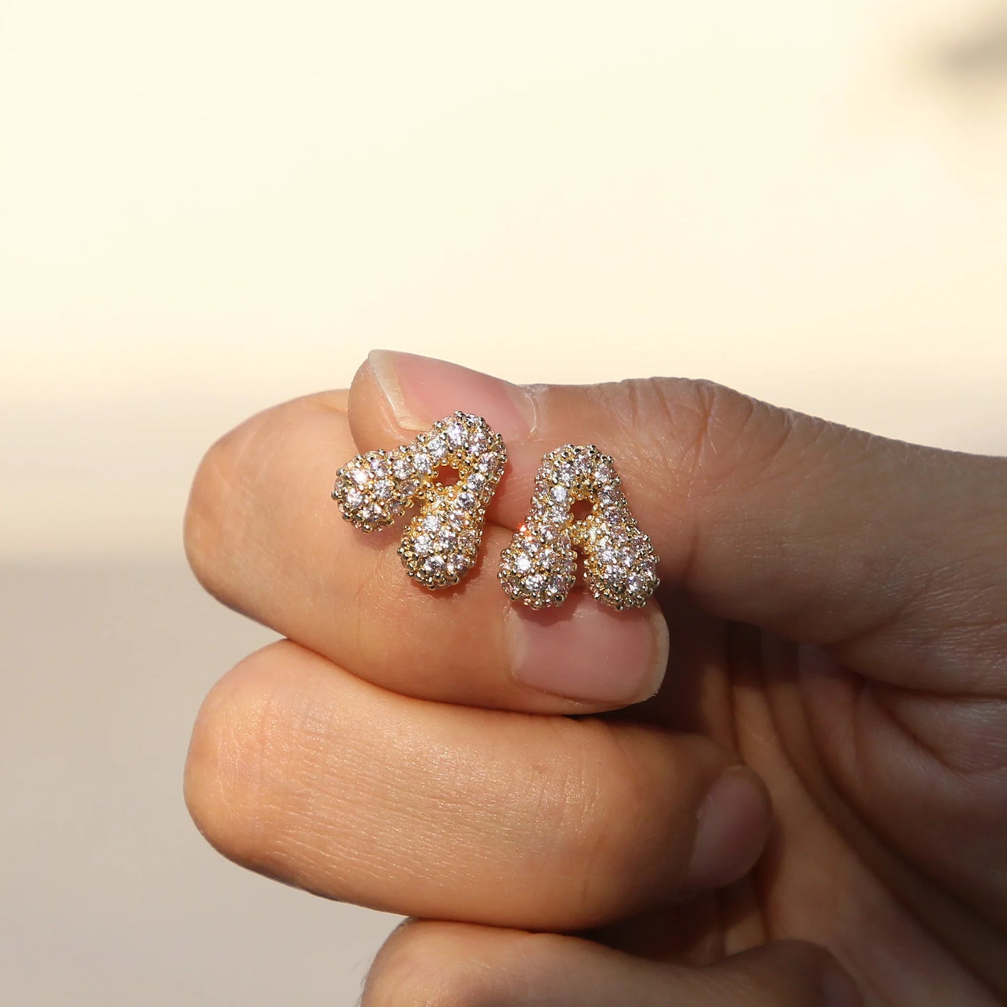 Iced Letter Earrings