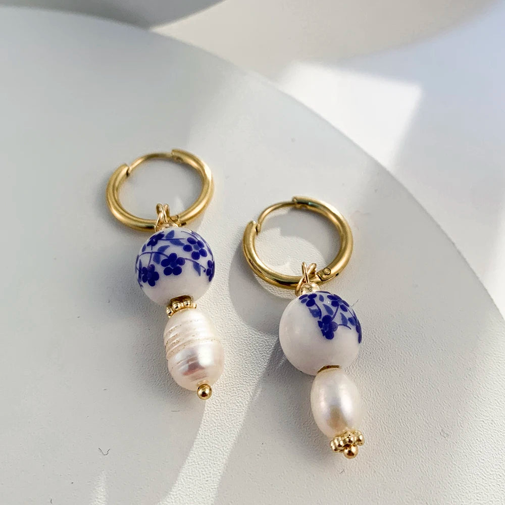 Chinoiserie Pearl Earrings