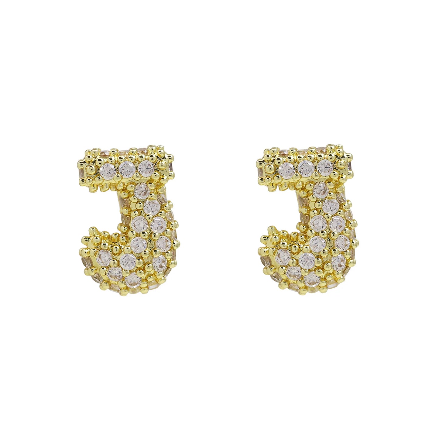 Iced Letter Earrings